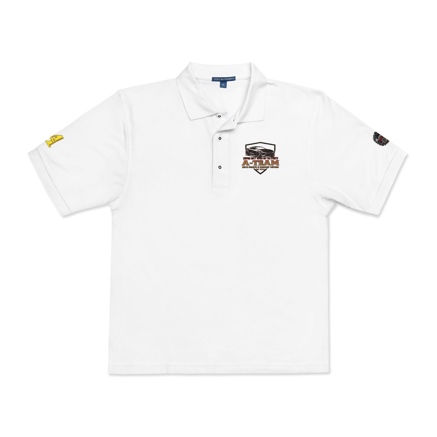 Embroidered Vintage Camper Polo Shirt – Retro Travel Patch Design