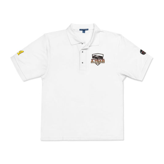 Embroidered Vintage Camper Polo Shirt – Retro Travel Patch Design