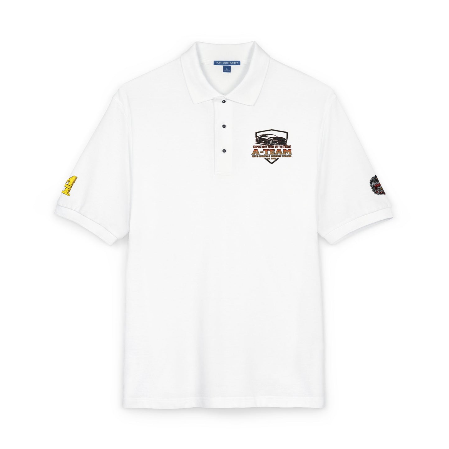 Embroidered Vintage Camper Polo Shirt – Retro Travel Patch Design
