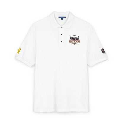 Embroidered Vintage Camper Polo Shirt – Retro Travel Patch Design
